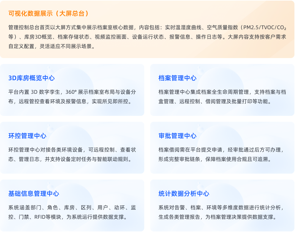 智慧一体化档案馆管理控制总台 智慧一体化档案馆管理控制总台